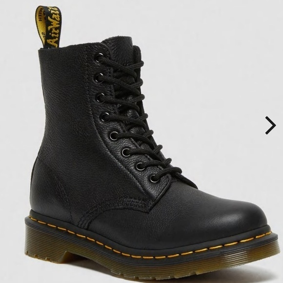 Dr. Martens 1460 Pascal Leather Lace Up Black Boots - Picture 2 of 14